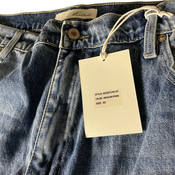 Kancan Women's Jeans Size 32 Medium Stone Wash High Rise Mom Jeans Comfort - Picture 3 of 8